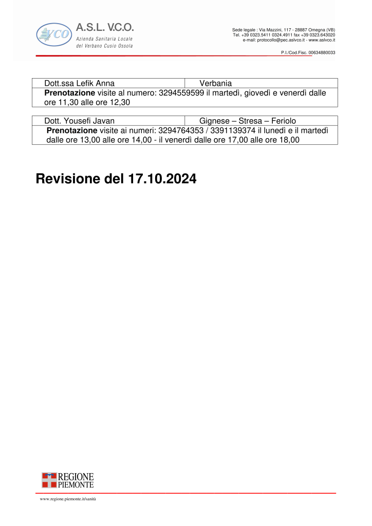 Scegliere il Medico di famiglia e il Pediatra